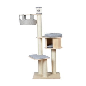 Muebles <span class=keywords><strong>para</strong></span> Gatos: Árbol <span class=keywords><strong>para</strong></span> Gatos con Casa, Condominio, Percha, Área de Juegos, <span class=keywords><strong>Gimnasio</strong></span> Giratorio Grande y Autogiratorio, Fácil de Limpiar - Product Image 3