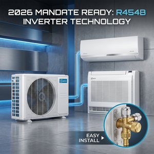 ปั๊มความร้อน ZERO R454B A2L รุ่นปี 2026 รองรับระบบมัลติโซน มินิสปลิต AHRI ติดตั้งง่าย ระบบปรับอากาศสำหรับโครงการในสหรัฐอเมริกาและแคนาดา ปราศจากความเสี่ยงด้านกฎระเบียบ - Product Image 1