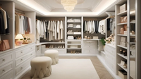 Garde-robes de chambre à coucher PRIMA modernes en forme de U personnalisées en verre de grain de bois