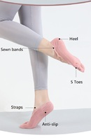 Fabricant de bandes élastiques à 5 orteils en coton avec logo personnalisé Chaussettes de fitness Pilates Chaussettes de yoga antidérapantes pour femmes