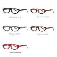 Lunettes de vue tendance à petite monture en PC massif pour femmes, style européen et américain, anti-lumière bleue