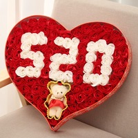 Bunga buatan tangan Valntines mawar abadi romantis, hadiah Hari Valentine bunga asli diawetkan