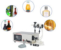 Machine de remplissage de liquide pneumatique à 2 têtes, appareil de remplissage pour huile, eau, parfum, jus, savon, panneau numérique, w