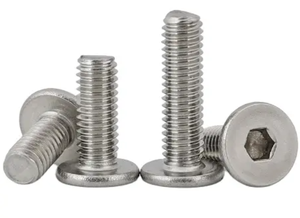 Tornillos de máquina lisos hexagonales biselados SS304 de acero al carbono duradero con acabado zincado para uso industrial - Product Image 1