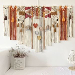 Bohemian Vintage <b>Moroccan</b> Colorful Woven Tapestry Handmade Ethnic Wall Hanging Boho <b>Decor</b> for Home Bedroom - Product Image 1