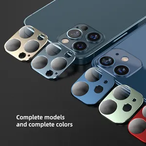 Kính Bảo Vệ Ống Kính Đầy Màu Sắc Hợp Kim + Kính Bảo Vệ Ống Kính Máy Ảnh Cho iPhone 13 12 Pro Max - Product Image 2