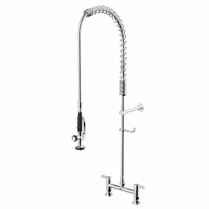 Grifo mezclador de pulverización de un solo resorte contemporáneo comercial, rociador extraíble, grifo de agua Fría/caliente de latón de alta resistencia, <span class=keywords><strong>gastronomía</strong></span> - Product Image 1