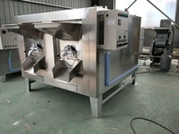 Machine à torréfier les noix et les graines de soja de type tambour pour boulangerie, alimentée au gaz/électricité, en acier inoxydable, capacité de 100 kg/h