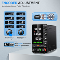 SPS-C305S ditingkatkan, 150W DC variabel catu daya 30V 5A enkoder dapat diatur suplai daya bangku dengan USB-A/C Port OCP OVP