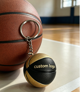 Porte-clés de sport personnalisé en gros avec logo, en PVC souple 3D, en forme de <span class=keywords><strong>ballon</strong></span> de basket, de football ou de soccer, pour clés de voiture, pendentif de sac, cadeau - Product Image 2