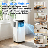 Climatiseur portable à technologie silencieuse 7000 BTU, faible bruit 35 dB avec contrôle WiFi intelligent pour le marché italien et européen
