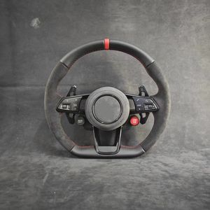 Volant de <span class=keywords><strong>sport</strong></span> en cuir pour <span class=keywords><strong>Audi</strong></span> A3 A4 A4L A5 B8 A6 Q5 Q7 RS4 RS3 RS7 RS6 B9 ancien modèle amélioré nouveau modèle Premium - Product Image 2