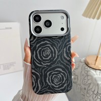 Coque de téléphone motif fibre de carbone haut de gamme antichoc anti-traces de doigts dissipation thermique pour 16 Pro Max 17