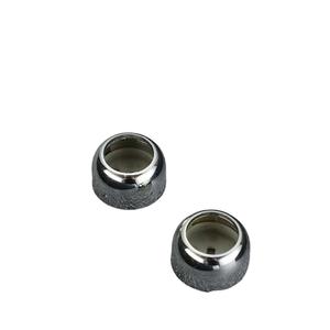 <b>Plastic</b> Flange Base Wardrobe Rod <b>Bracket</b> Wall Mount Non Detachable Grey 1 Set Of 2 Hardware Accessories - Product Image 4