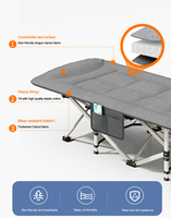Lit de camping pliable de luxe, portable, de haute qualité, pour le jardin, les voyages et le camping en plein air, avec sac de transport