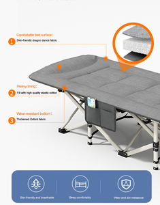 Tùy Chỉnh Chất Lượng Cao Plegable Di Động Ngoài Trời Du Lịch Vườn Cắm Trại Lều Cot Duy Nhất Sang Trọng Gấp Giường Với Mang Theo Túi - Product Image 2