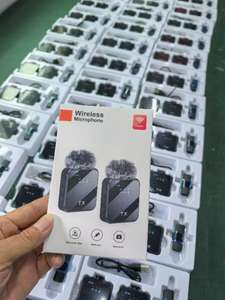 Nuevo F12 F13 F16 Micrófono de clip de cuello inalámbrico 3 <span class=keywords><strong>en</strong></span> 1 Micrófono de solapa con reducción de <span class=keywords><strong>sonido</strong></span> <span class=keywords><strong>en</strong></span> vivo para disparos al aire libre - Product Image 5