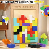 Bébé début éducatif créatif puzzle jouets en bois enfants éducatifs 3D hêtre bois russe bloc puzzle bloc jouets