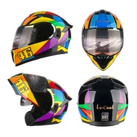 Helm Motor Flip Up LVCOOL LV115 Grosir Pabrik, Bersertifikasi DOT, Bahan ABS+EPS, dengan Pengunci Cepat dan Visor Ganda