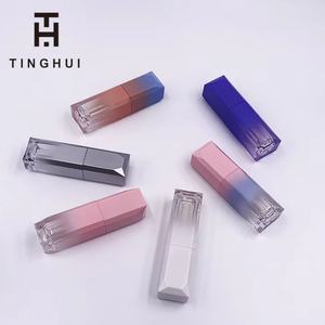 Tubes de gloss à lèvres carrés à dégradé de couleur 5 ml, contenants cosmétiques en plastique avec bouchon à vis, flacon de rouge à lèvres - Product Image 2