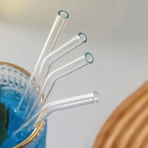 Wholesale Eco-Friendly CE Certified Color and Transparent Reusable Glass <b>Drinking</b> <b>Straws</b> Set <b>for</b> Bar Glasses Beer Accessories - Product Image 4