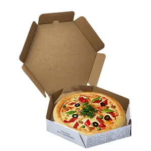 Recyclable High Quality Wholesale Recyclable Custom Logo Printing Paper Carton Pizza Packaging Box