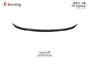 Pour <span class=keywords><strong>Porsche</strong></span> <span class=keywords><strong>Cayenne</strong></span> 2018 2019 2020 2021 <span class=keywords><strong>2022</strong></span> 2023 2024 2025 9Y0 Aileron central MSY amélioré en fibre de carbone sèche, finition sergé mat - Product Image 2