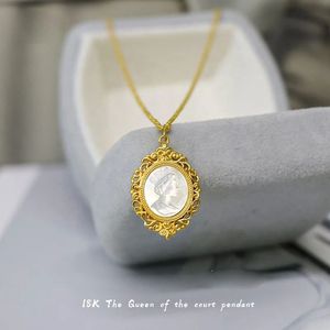 Accessoires de bijouterie Xinfly en gros, pendentif vintage en or véritable 18 carats, coquille blanche, breloques Au750 - Product Image 4