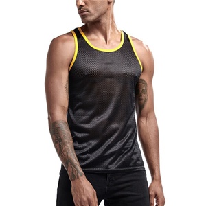 Gilet sans manches personnalisé pour homme, confortable, en maille respirante polyester/coton, avec broderie 3D et impression en relief couleur - Product Image 4