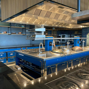 Cuisinière professionnelle sur mesure pour cuisine ouverte de restaurant, suite monobloc, équipement hôtelier commercial, résistant à la corrosion - Product Image 1