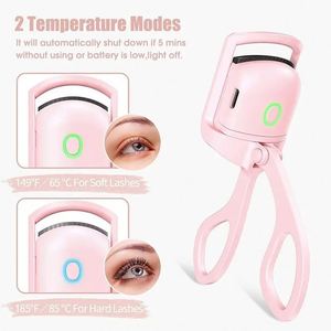 Makeup Products <b>USB</b> Rechargeable Electric Mini Perm <b>Heating</b> Pink Curler Eyelash Heated Eyelash Curler - Product Image 1
