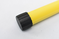 Station de dips double en acier robuste, barres parallèles séparées, support portable jaune pour entraînement de musculation pectorale et triceps