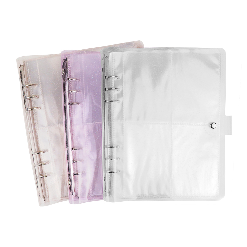 Широкая многоразовая Обложка для альбома A5, Обложка для журнала, блестящий ПВХ держатель для фотокарт Kpop, Обложка для книг, защелкивающаяся застежка, свободный чехол с листьями