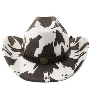 Недорогая новая фетровая шляпа-федора унисекс с принтом зебры и леопарда, солнцезащитная, для активного отдыха, повседневный аксессуар, ковбойская шляпа, хит продаж - Product Image 6