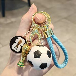 2026 Sport Lovers Football Souvenirs <b>Keyring</b> Braided PU Phone Strap Sport Backpack Charms Cute Football Pendant Keychain for Boy - Product Image 5