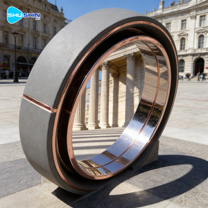 Scultura d'Amore Astratta Grande in Acciaio Inossidabile Lucidato, Design Moderno e Alla Moda, Forma Personalizzabile, Marca ShuShin - Product Image 5
