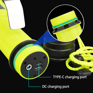 <span class=keywords><strong>Torcia</strong></span> <span class=keywords><strong>Professionale</strong></span> a LED <span class=keywords><strong>Ricaricabile</strong></span> per Immersioni Subacquee Fino a 100M, Super Luminosa e Portatile per Avventure Sottomarine e Snorkeling - Product Image 6