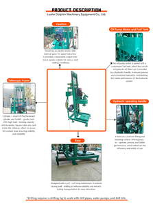 Gemakkelijk te bedienen draagbare rotatiekop kleine mini hydraulische hef-elektrische boormachine waterputboorinstallatie - Product Image 6
