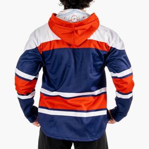 <span class=keywords><strong>Sudadera</strong></span> con capucha de poliéster transpirable y de secado rápido hecha a medida para hombre, jersey de hockey de moda con estampado de sublimación y cuello con cordones - Product Image 2