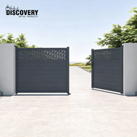 Portail en aluminium sur mesure, design 3D, écologique, anti-pourriture, moderne, pour allée, cour extérieure, sécurité