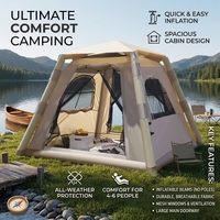 Tente gonflable spacieuse, luxueuse, imperméable et hermétique pour le camping familial en plein air, durable, portable et facile à installer