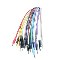 Câble audio modulaire Eurorack stéréo 3,5 mm mâle-mâle à angle droit avec conducteur en cuivre nu et gaine en PVC