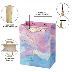 ถุงใส่กระดาษของขวัญพับได้สำหรับปาร์ตี้งานแต่งงานงานเลี้ยงฉลองทารกลูกกวาดขนาดเล็กสีเต็มรูปแบบพิมพ์โลโก้ - Product Image 4