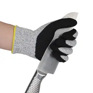 HPPE sarung tangan Anti potong, bahan Level 5 Perlindungan Keselamatan sarung tangan kerja kualitas tinggi