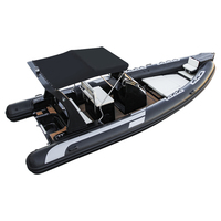 RIB680 Hypalon 1.2mm PVC Gonflable Semi-Rigide Bateau avec Fibre de Verre Coque Aluminium Plancher Stable Dérive Pêche Sport Style