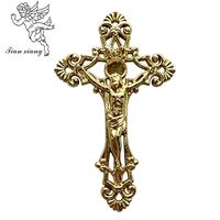 Jésus 2 #   Crucifix en plastique ABS multicolore, croix filigranée ornée, accessoires décoratifs pour cercueil, fournitures funéraires