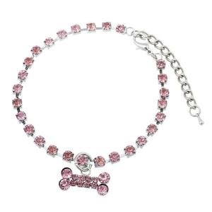 उच्च गुणवत्ता Bling Rhinestones हड्डियों कुत्ते के सामान लक्जरी पालतू हार - Product Image 3