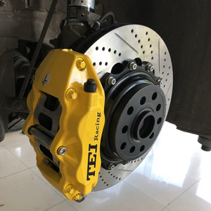 Front Big Brake Kit 4-Piston <strong>Caliper</strong> with 2-Piece Rotor 355X28mm 18/19 Inch Wheels 4Pot <strong>Yellow</strong> <strong>Caliper</strong> for AUDI TT 1998-2021 - Product Image 3