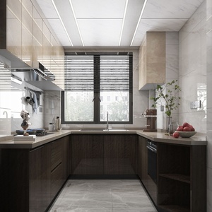 Cuisine italienne haut de gamme sur mesure, armoires de cuisine de luxe, modernes, entièrement peintes en blanc, en stratifié, en kit, porte personnalisée - Product Image 4