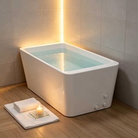 Baignoire Spa Moderne en Acrylique Premium à Surface Brillante pour Usage Domestique de Luxe, Salle de Sport et Hôtel